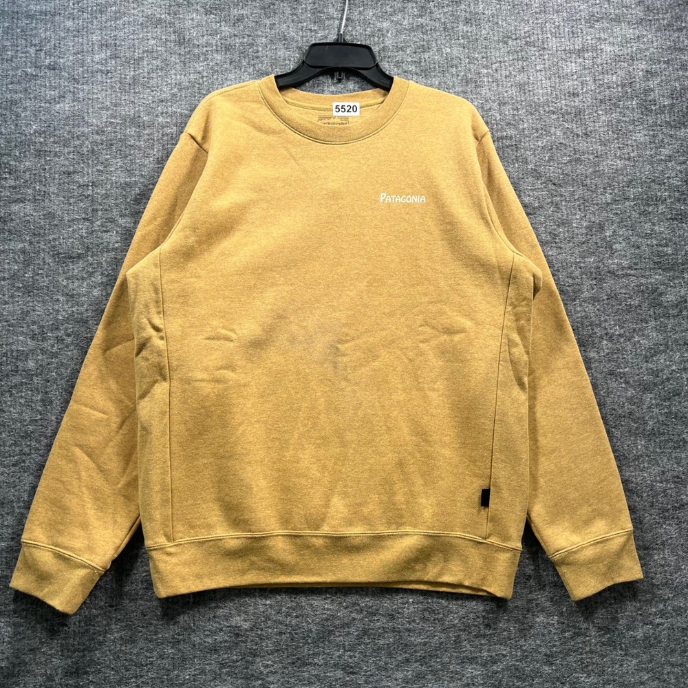Patagonia Uprisal Crewneck Sweatshirt Mens Medium Yellow Equipment Water People